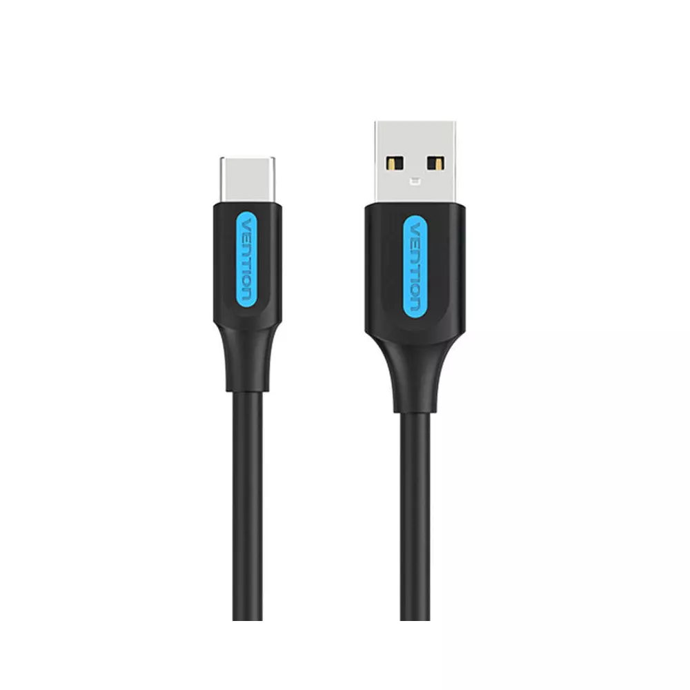 Cable USB-A 2.0 to USB-C Vention COKBC 3A 0,25m (black)