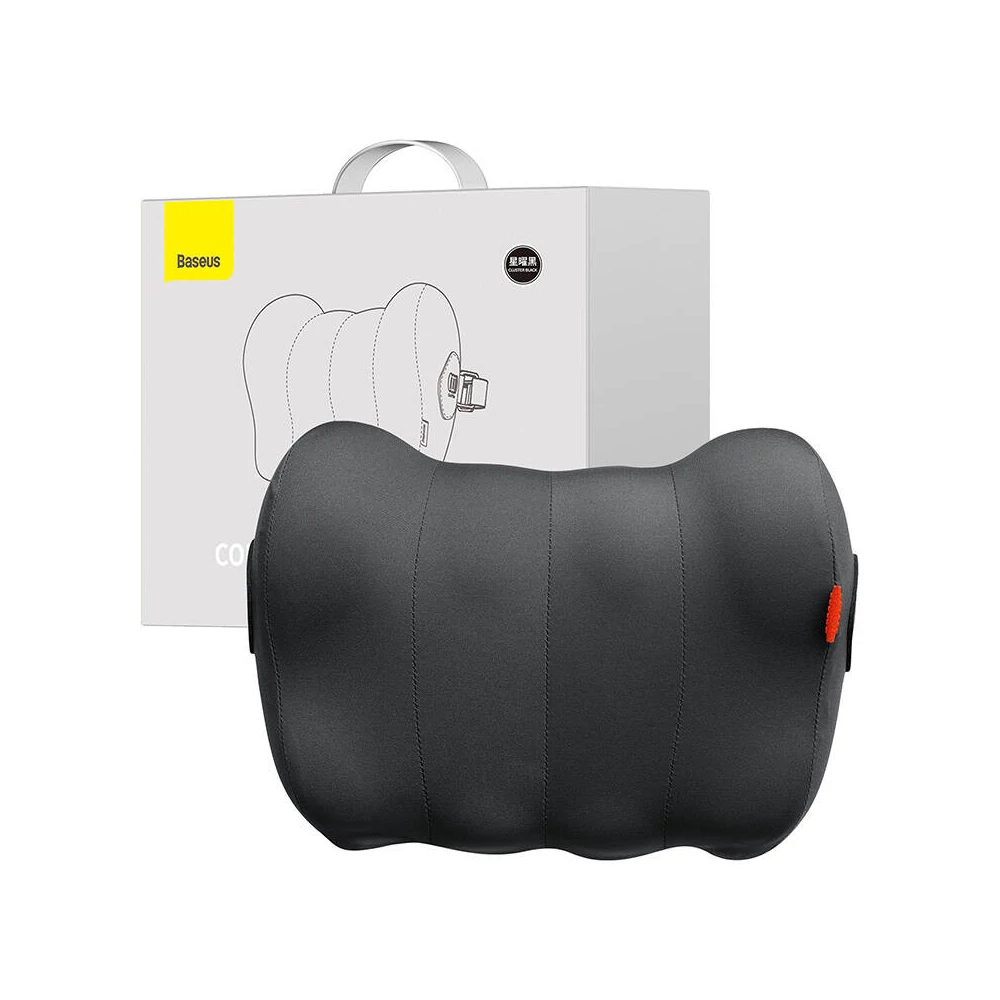 Baseus ComfortRide Series Selyem autós fejtámla párna (fekete)