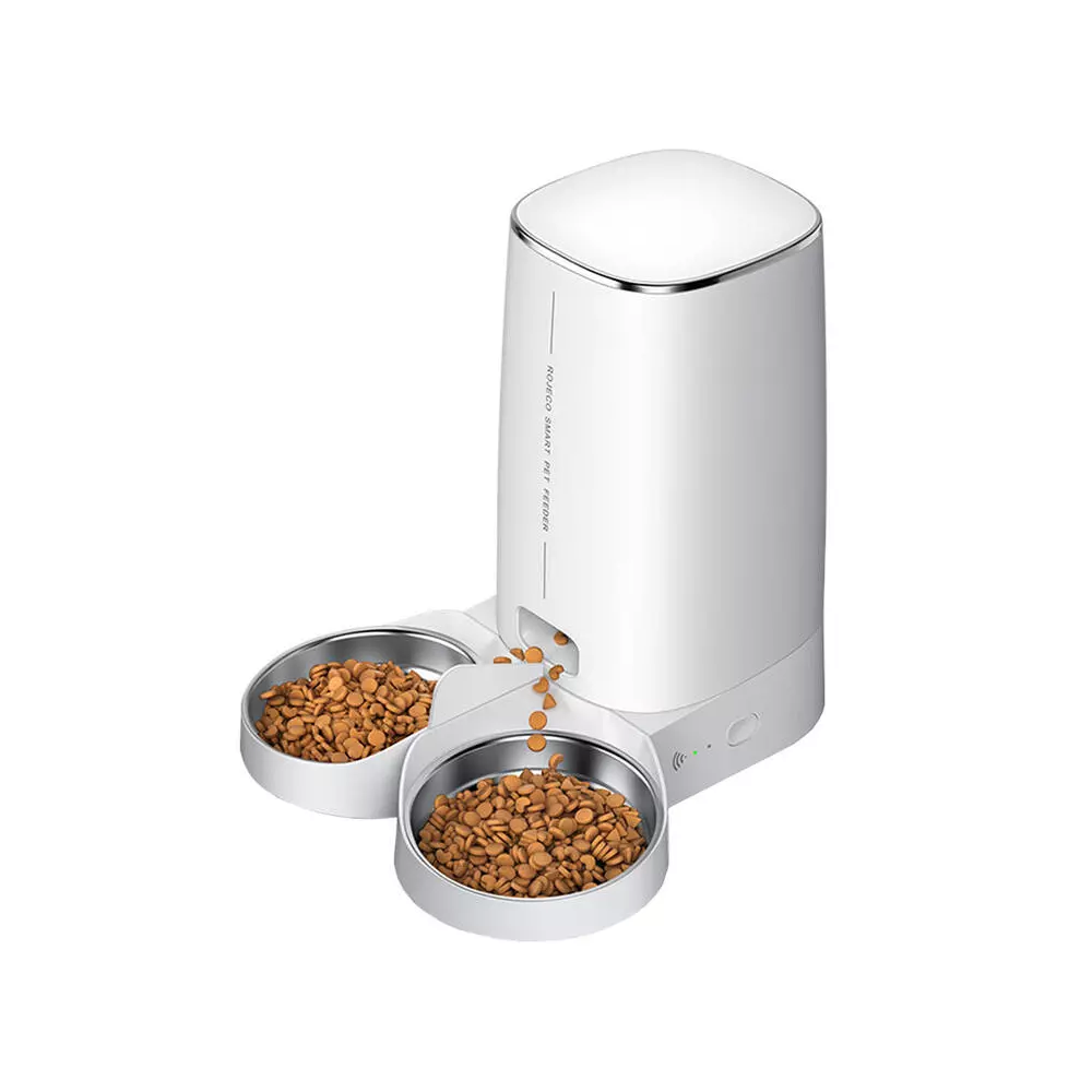 Rojeco 4L Automatic Pet Feeder WiFi Version with Double Bowl