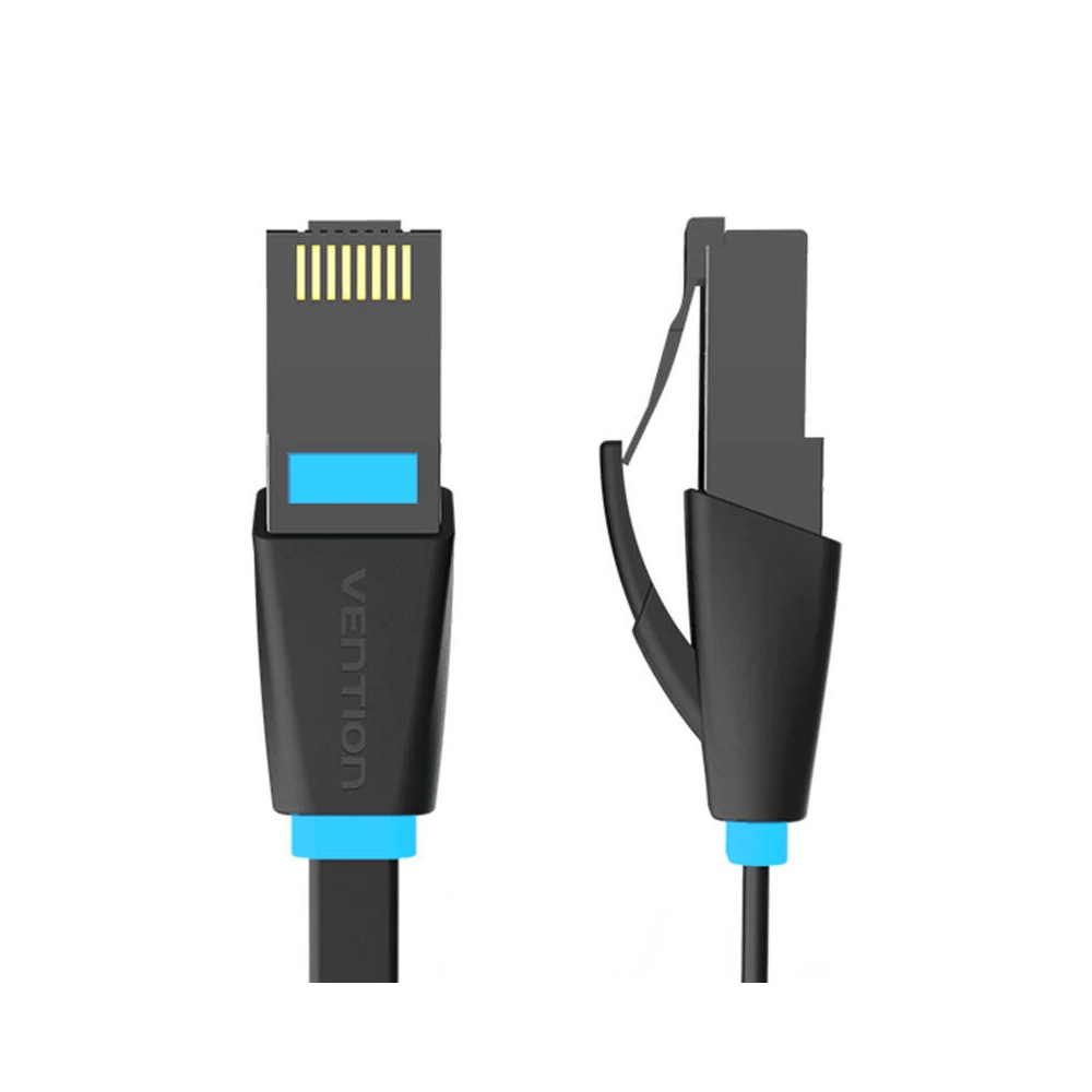 Flat Network Cable UTP CAT6 Vention IBJBF RJ45 Ethernet 1000Mbps 1m Black