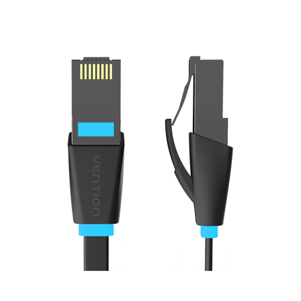 Flat Network Cable UTP CAT6 Vention IBJBI RJ45 Ethernet 1000Mbps 3m Black