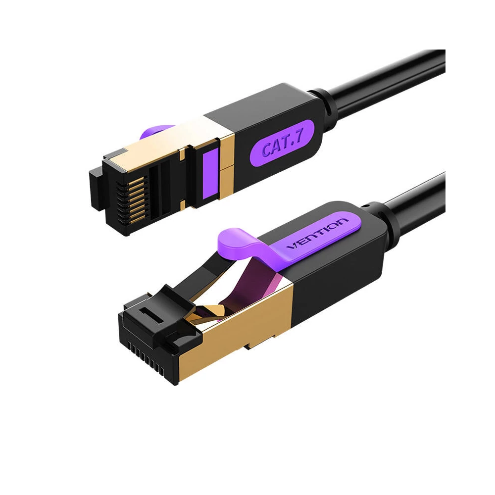 Network Cable CAT7 SFTP Vention ICDBF RJ45 Ethernet 10Gbps 1m Black