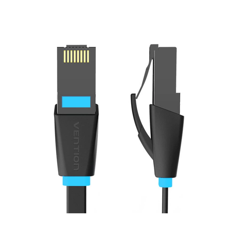 Flat network cable CAT6 UTP Vention IBJBK RJ45 Ethernet 1000Mbps 8m Black