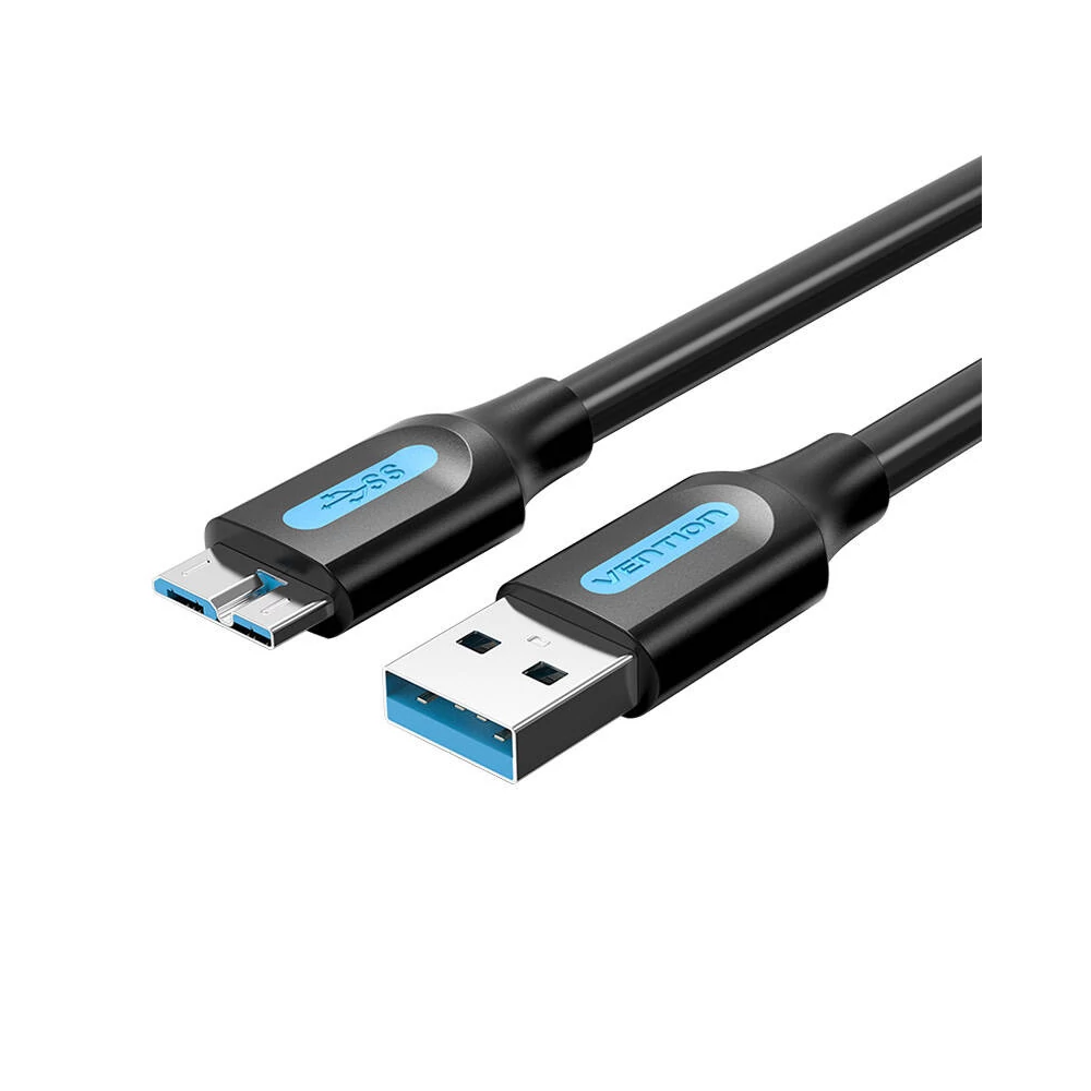USB 3.0 A to Micro-B cable Vention COPBG 2A 1.5m Black PVC