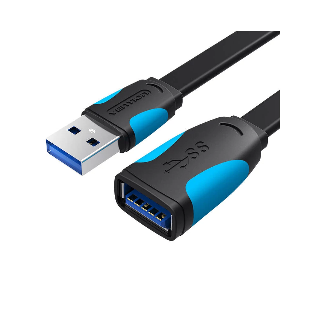 Flat USB 3.0 extender Vention VAS-A13-B150 1.5m Black