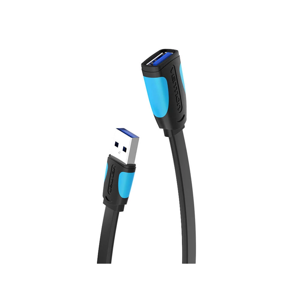 Lapos USB 3.0 hosszabbító Vention VAS-A13-B300 3m Fekete