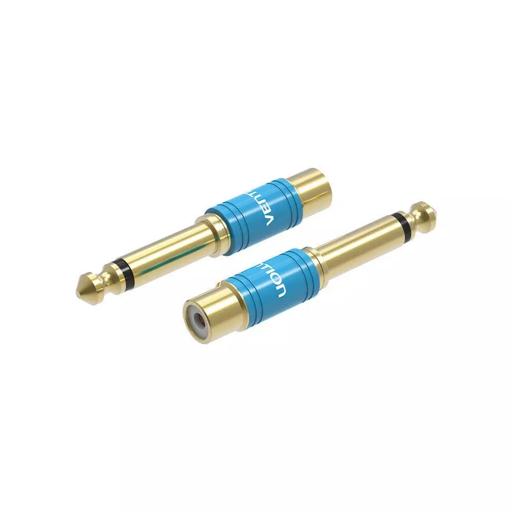 Adapter Audio 6.35mm male to RCA female Vention VDD-C03 blue