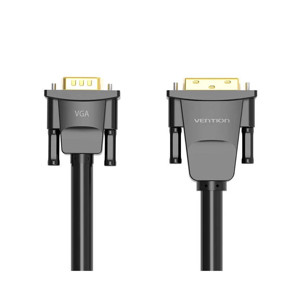 DVI (24+1) to VGA Cable Vention EABBG 1,5m, 1080P 60Hz (black)