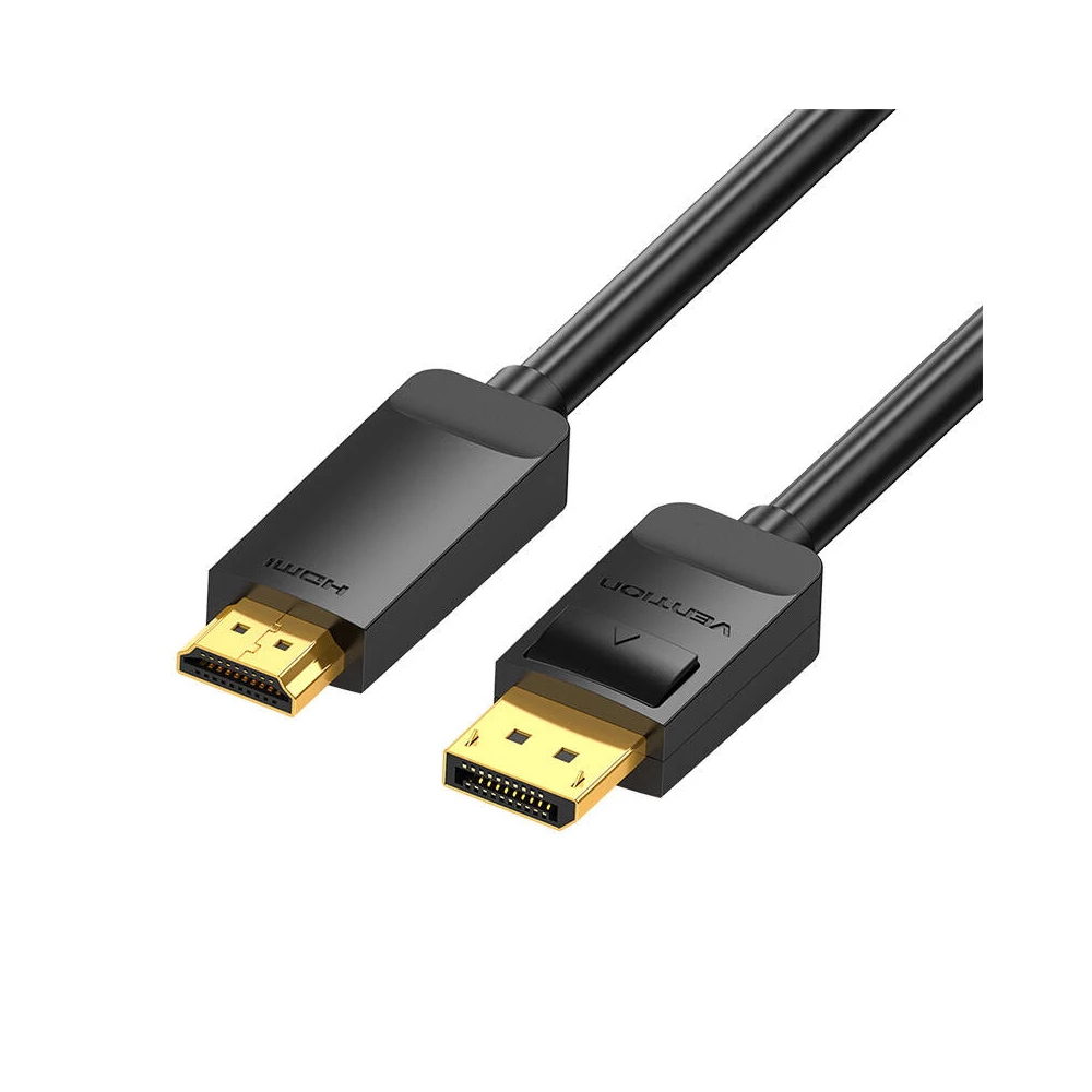 DisplayPort 1.2 HDMI 1.4 kábel Vention HAGBI 3m, 4K 30Hz (fekete)