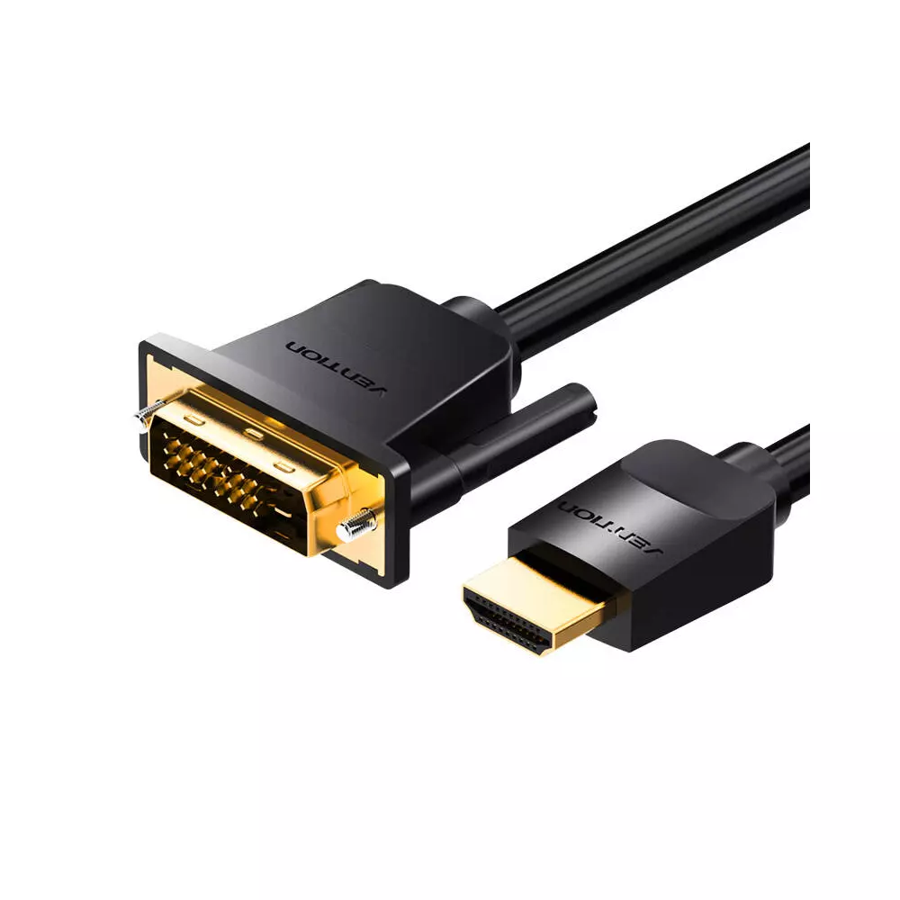 Kabel HDMI do DVI (24+1) Vention ABFBG 1,5m, 4K 60Hz/ 1080P 60Hz (Czarny)