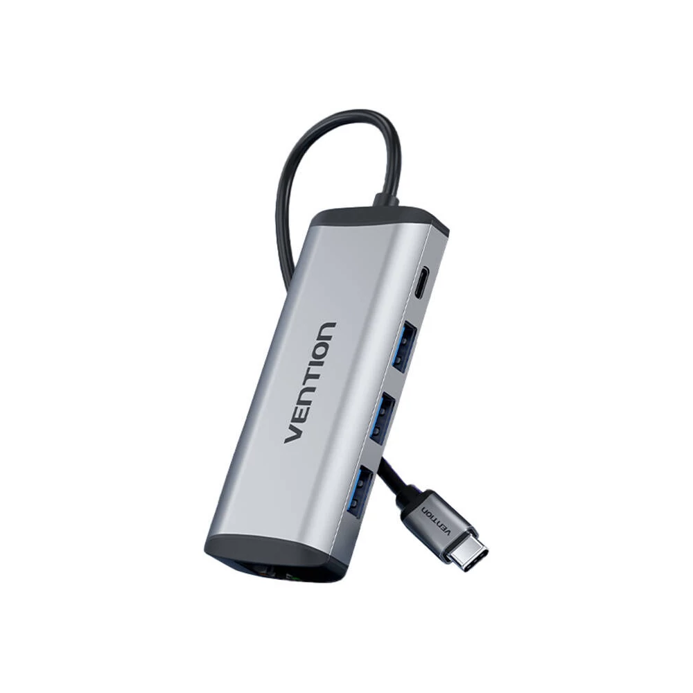 USB-C USB-C dokkolóállomás, 3x USB3.0, PD 0.15m Vention THAHB, szürke