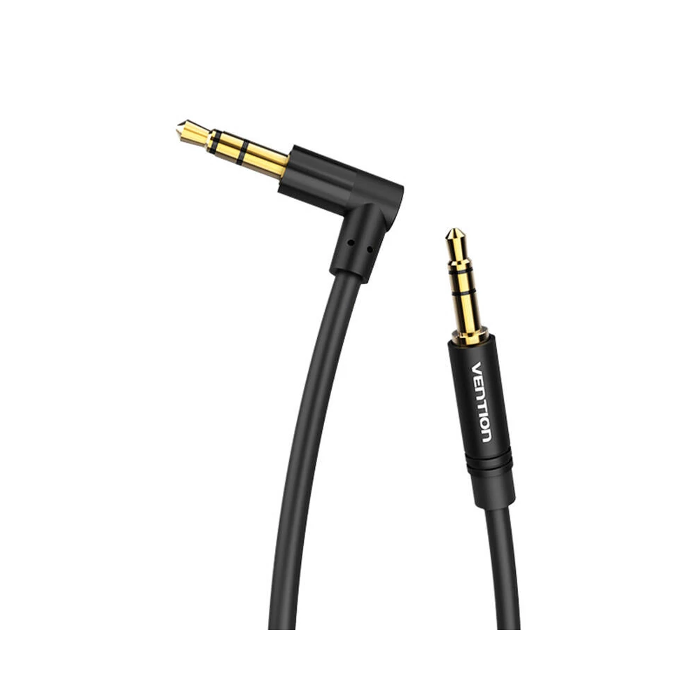 Cable Audio AUX 3.5mm to 90° 3,5mm Vention BAKBF-T 1m Black