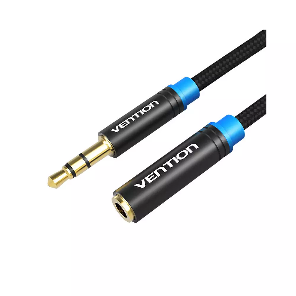 Cable Audio Braided 3.5mm male-female Vention VAB-B06-B100-M 1m Black