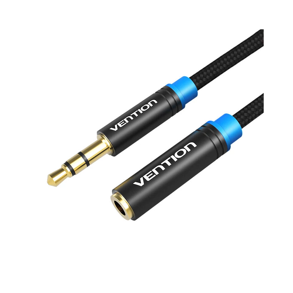 Cable Audio Braided 3.5mm male-female Vention VAB-B06-B200-M 2m Black