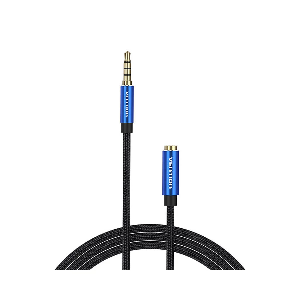 Kábel Audio TRRS 3.5mm férfi 3.5mm női Vention BHCLI 3m kék