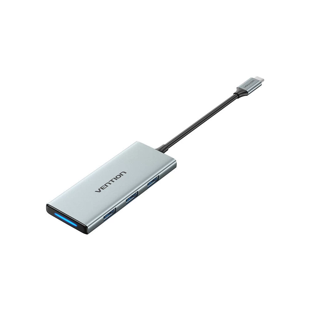 USB-C to HDMI, 3x USB 3.0, SD, TF, PD Hub Vention TOPHB 0.15m Gray