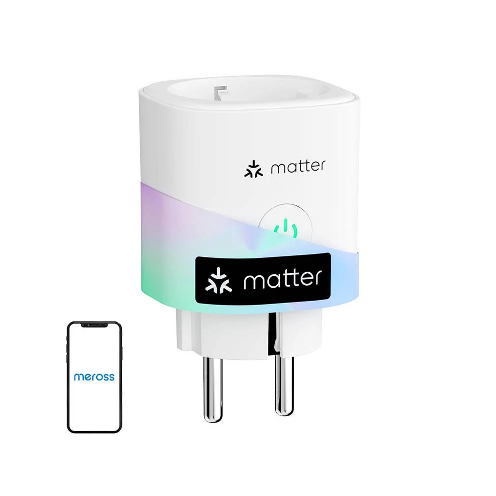 Intelligens konnektor MEROSS MSS315MA-EU energiafigyelővel (Matter)