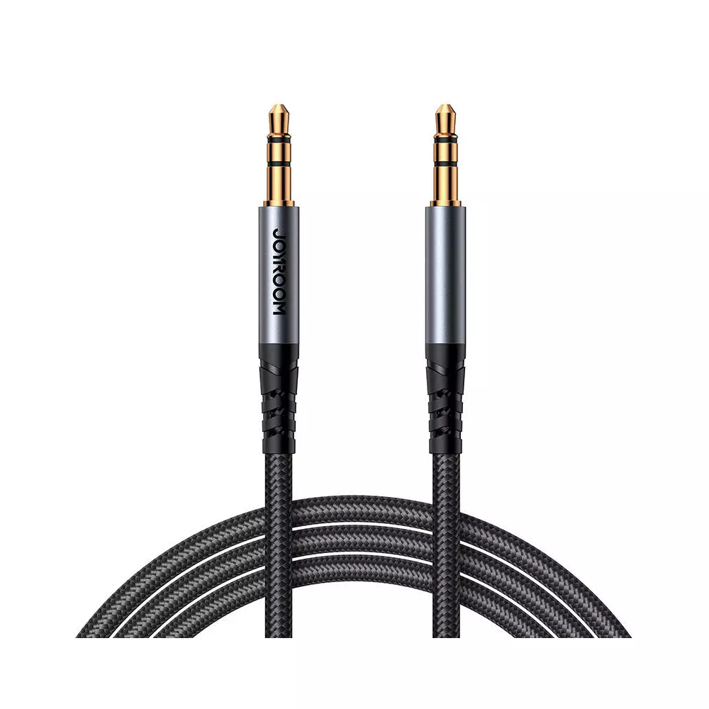 Joyroom SY-A08 AUX cable 3.5mm mini jack to 3.5mm mini jack, braided, 1.2m (black)