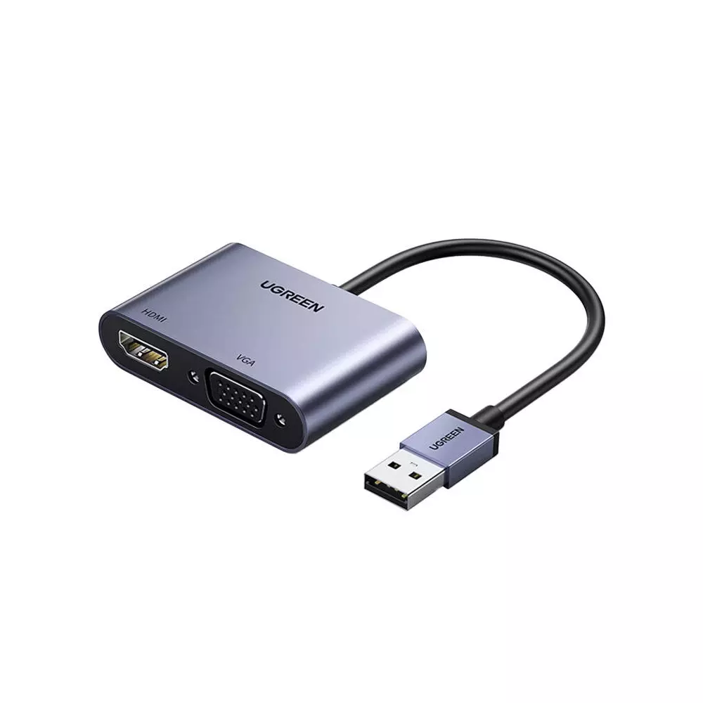 UGREEN CM449 USB-A 3.0 - HDMI/VGA adapter (szürke)