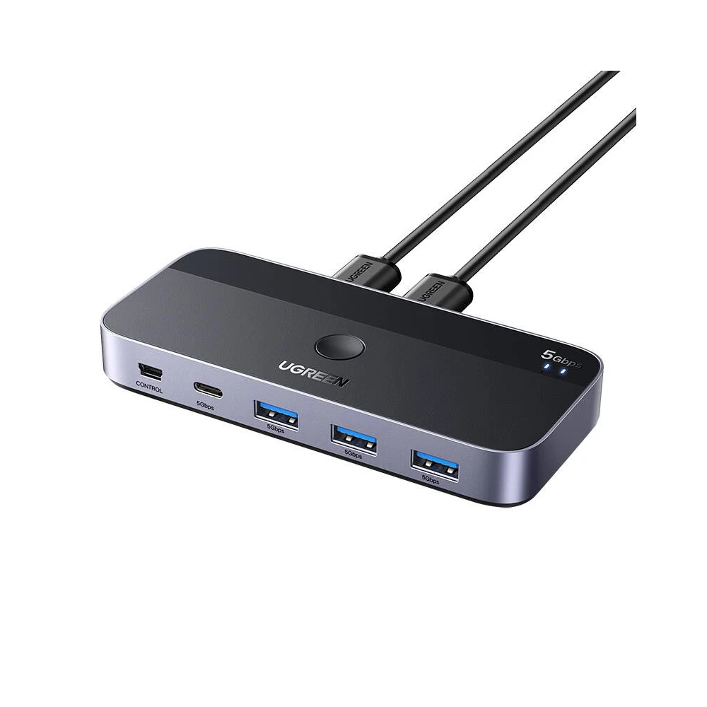 UGREEN CM662 USB 3.0 switch 2 bemenet 4 kimenet (fekete)