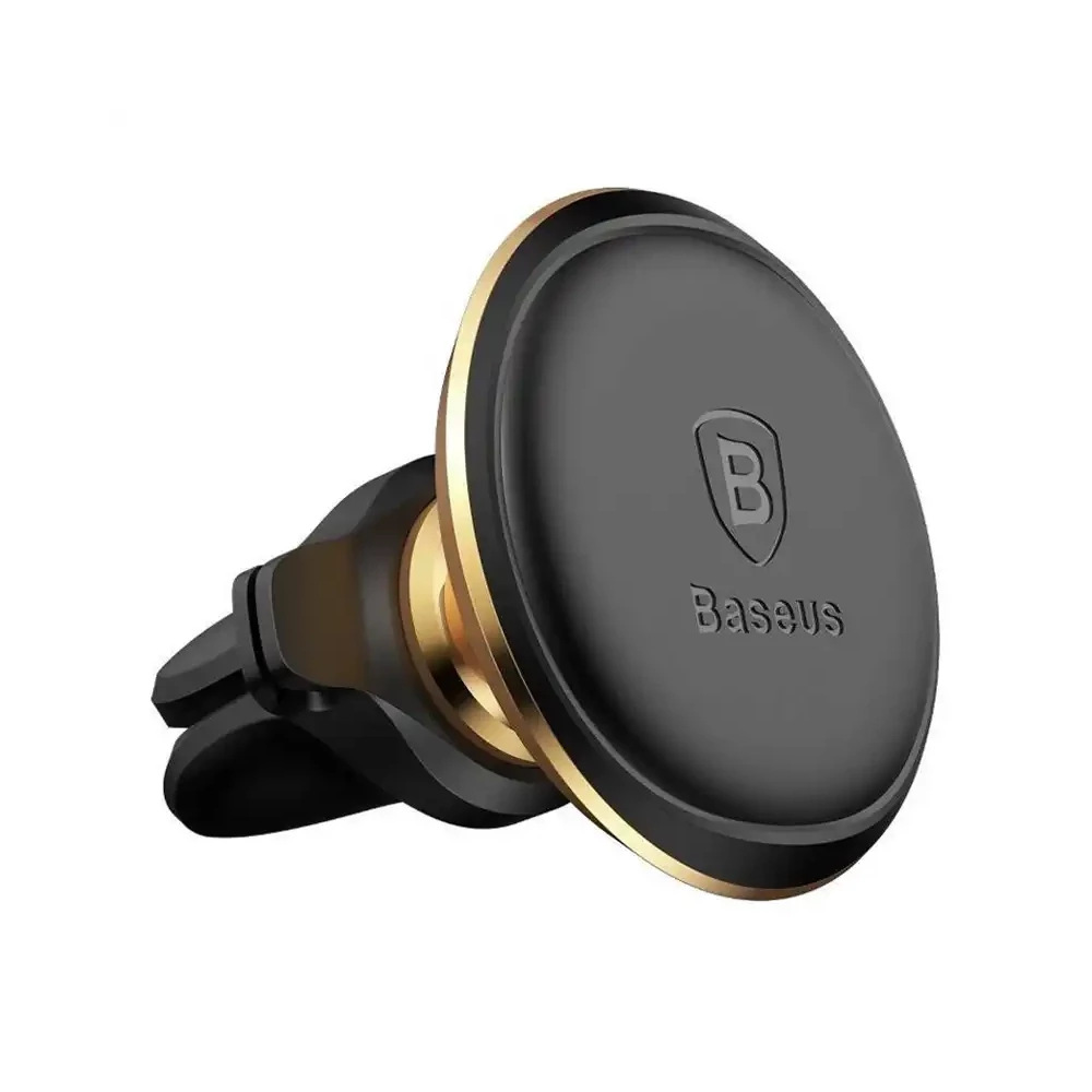Baseus Magnetic Air Vent Car Mount Holder with cable clip Gold