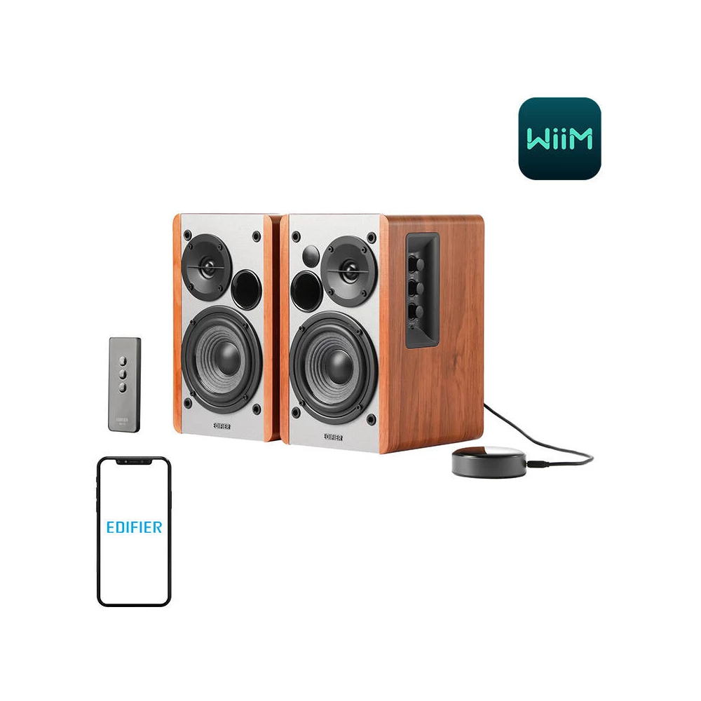 Edifier R1280T 2.0 hangszórók WiiM Minivel (barna)