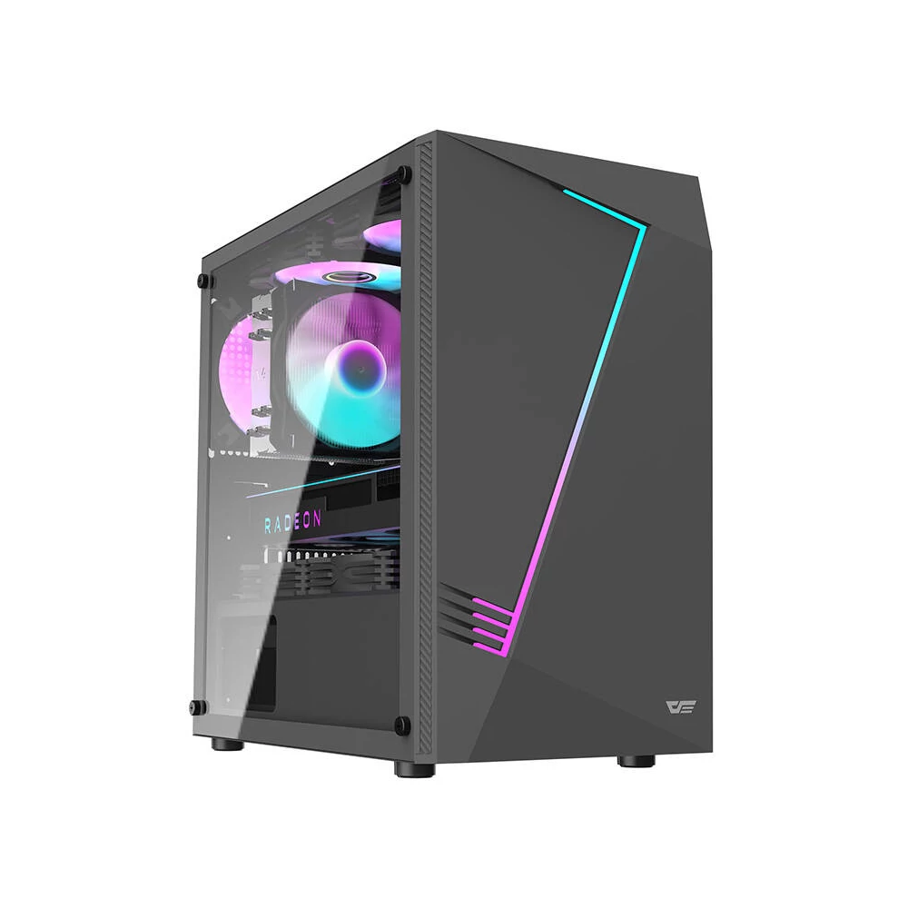 Computer case Aigo AL390 + RGB fan (black)