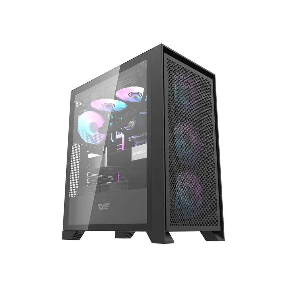 Computer case Darkflash DRX70 MESH + 4 RGB fans (black)