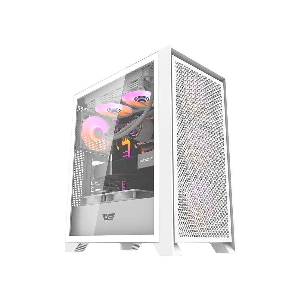 Computer case Darkflash DRX70 MESH + 4 RGB fans (white)