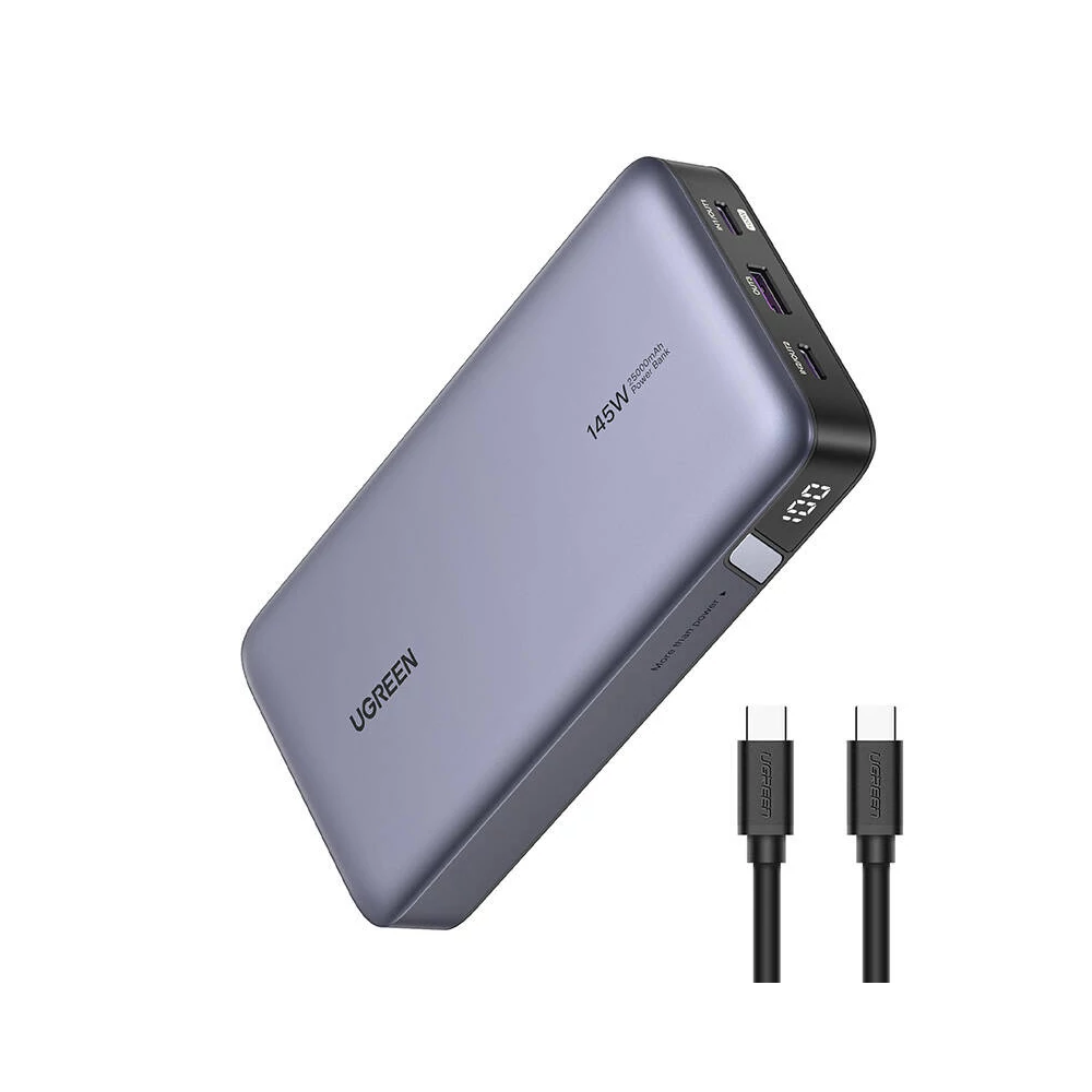 UGREEN PB205 powerbank 25000mAh, USB + 2x USB-C, 145W PD (szürke)