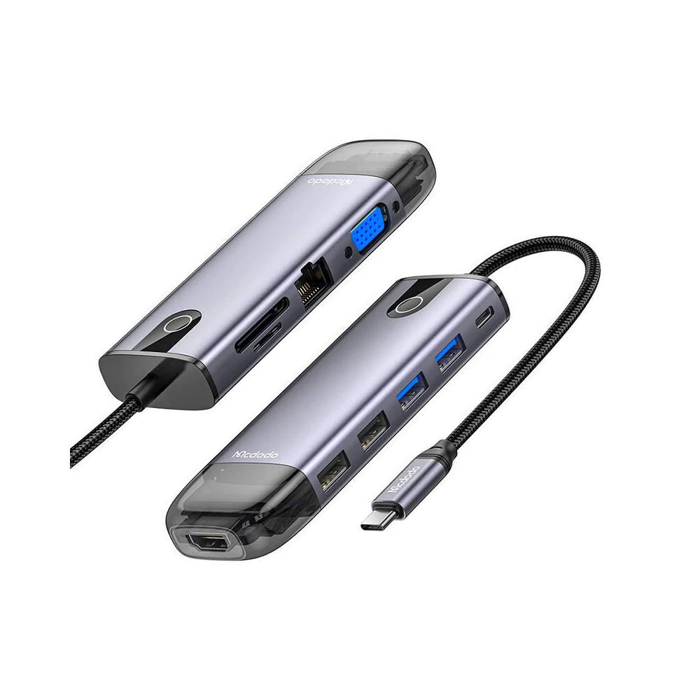 Mcdodo HU-7740 6w1 USB-C Hub (USB-C, HDMI, USB3.0*2, SD, TF)