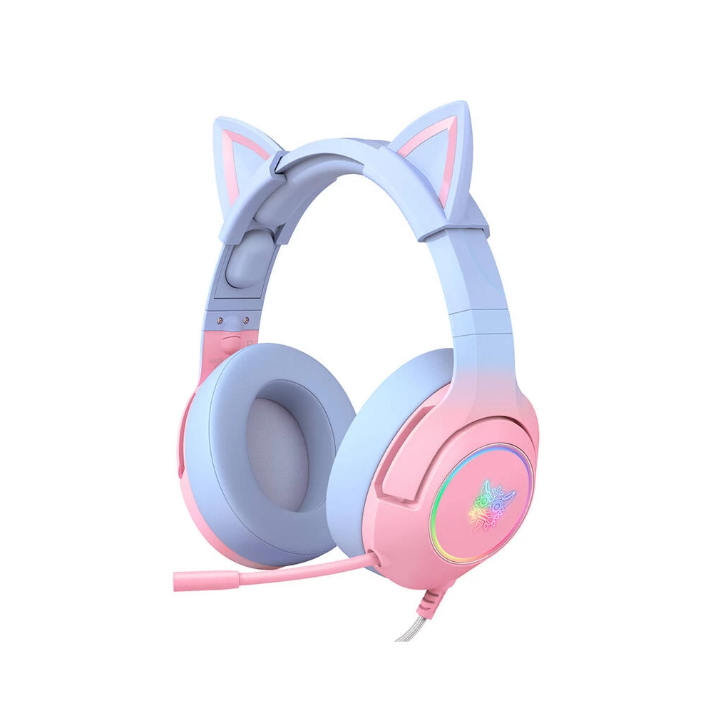 ONIKUMA K9 7.1 Gaming Headphones Pink and Blue