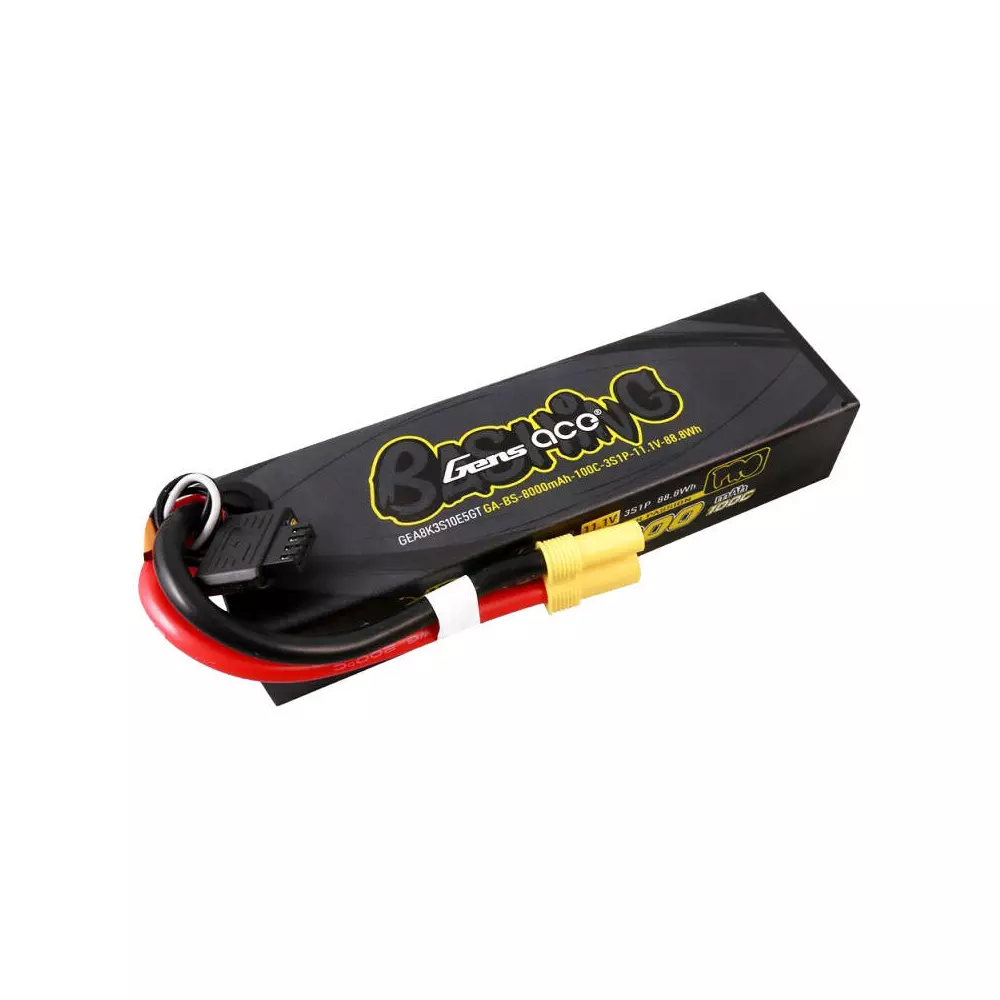 Gens ace G-Tech 8000mAh 11.1V 100C 3S1P Lipo Battery Pack with EC5-Bashing Series