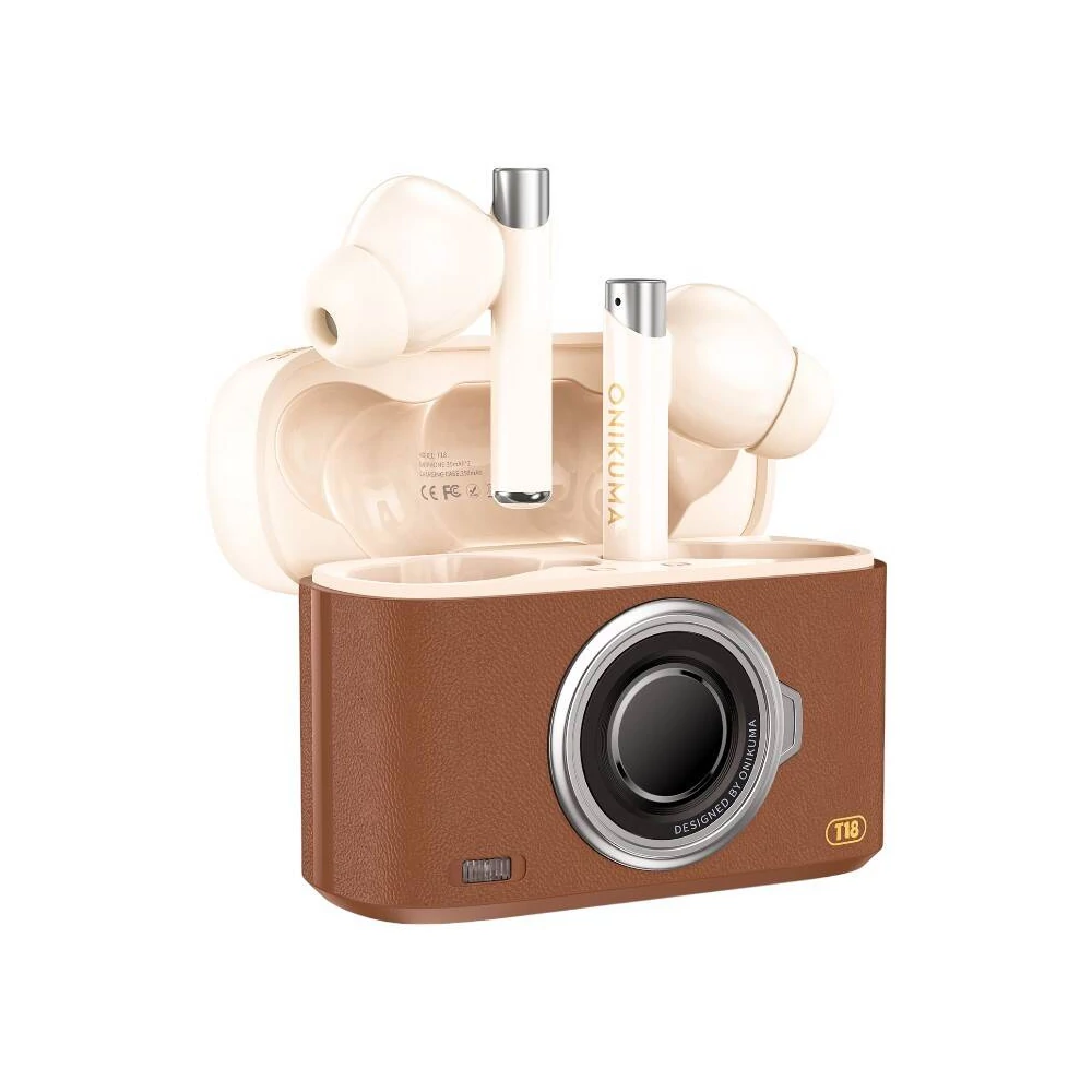 ONIKUMA T18 Bluetooth In-Ear Earphones Brown