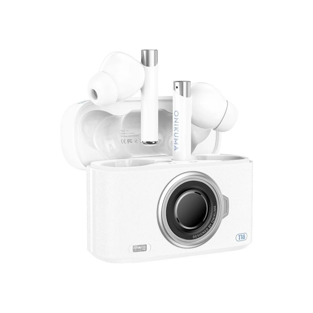 ONIKUMA T18 Bluetooth In-Ear Earphones White