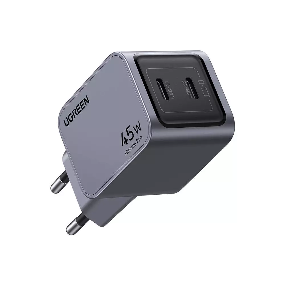 Ugreen Nexode Pro 45W wall charger, 2x USB-C (gray)