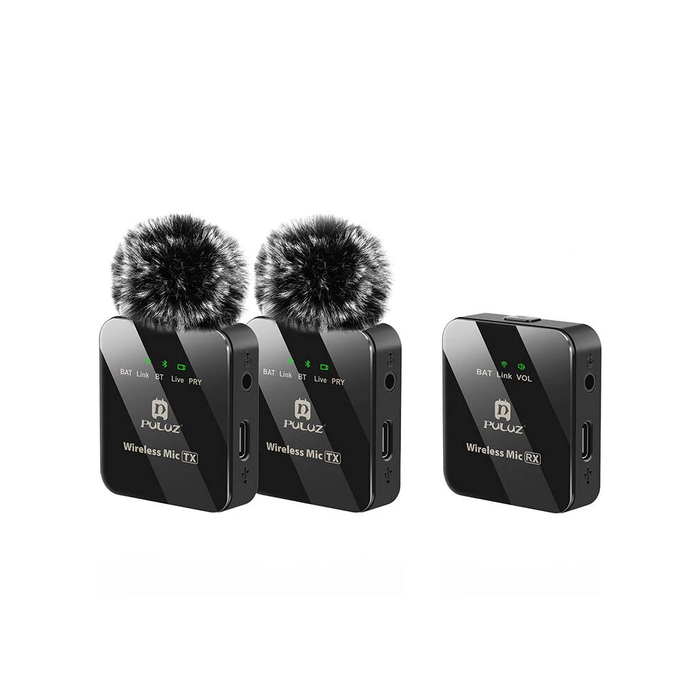 Wireless Lavalier Microphone PULUZ 2 TX + 1 RX