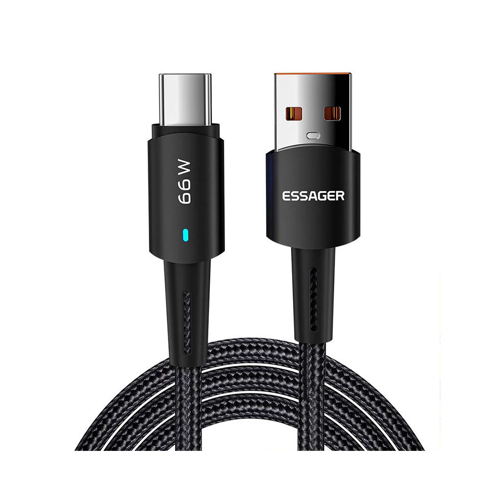 Essager EXCT-CGA01 USB-USB-C kábel, 66W, 2m (fekete)