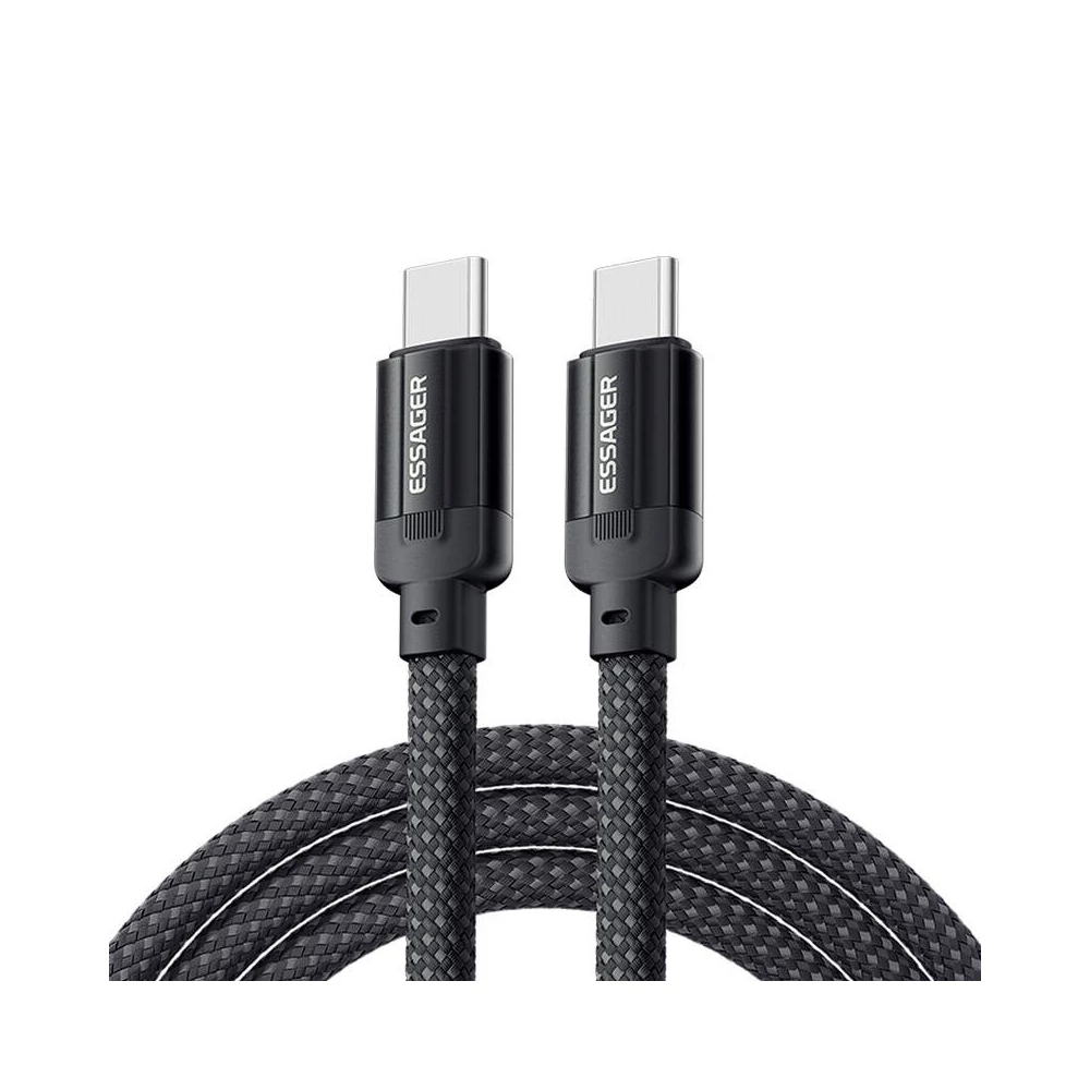 Essager EXCTT1-YS01-P USB-C-USB-C kábel, 100W, 1m (fekete)