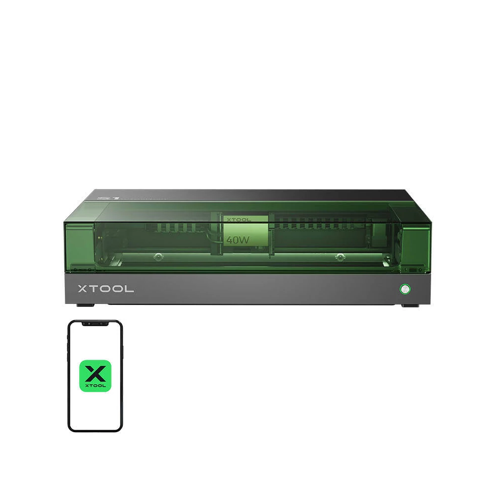 2 az 1-ben lézergravírozó gép xTool S1 40W Basic (fekete)