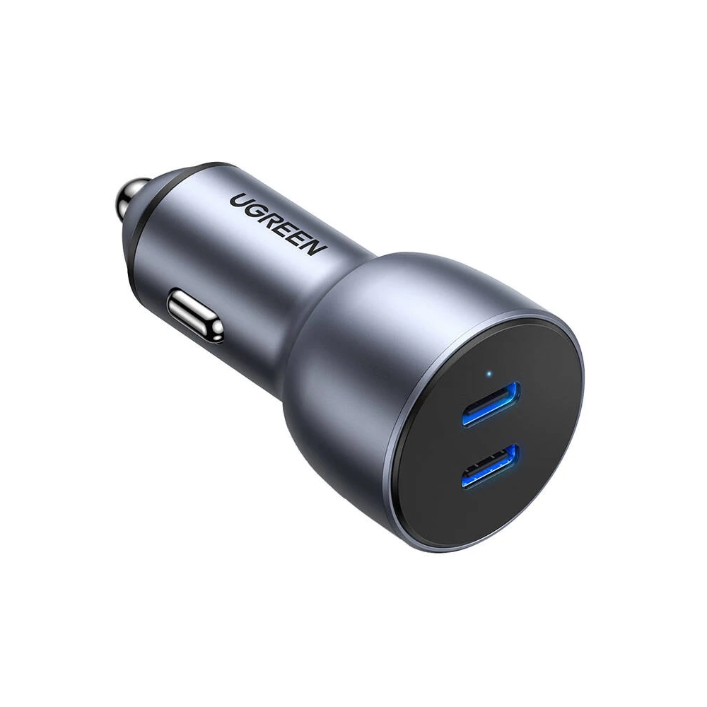 UGREEN CD213 autós töltő, 2x USB-C, 36W (szürke)