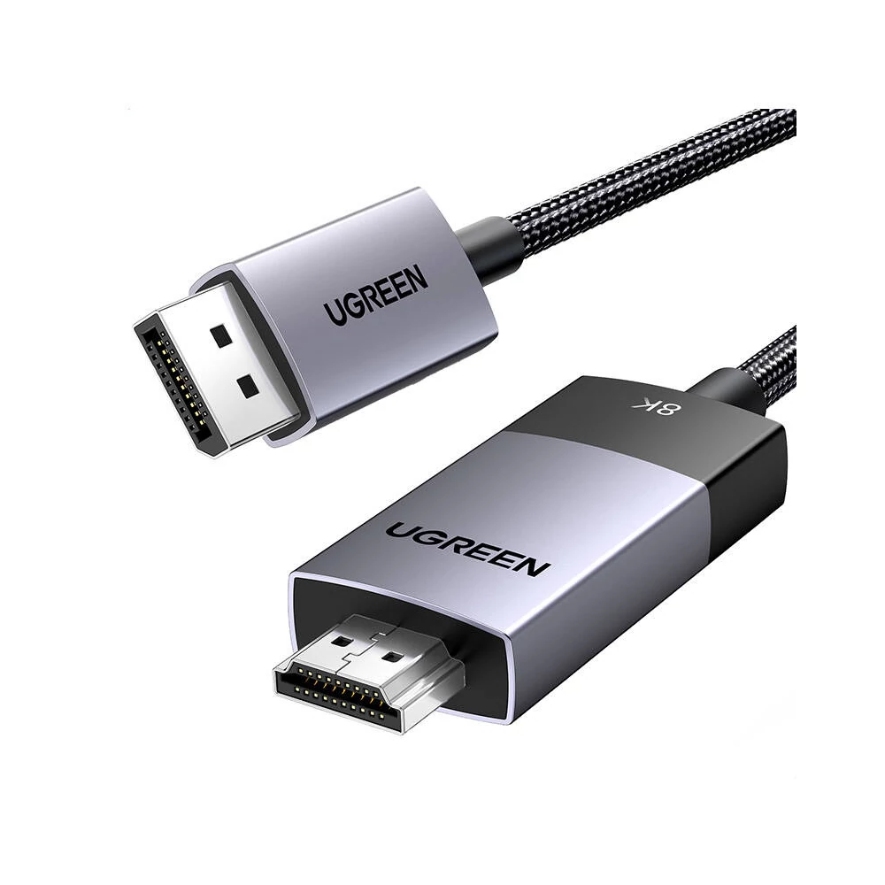 UGREEN DP115 DisplayPort-HDMI kábel, 8k 60 Hz, 2m (fekete)