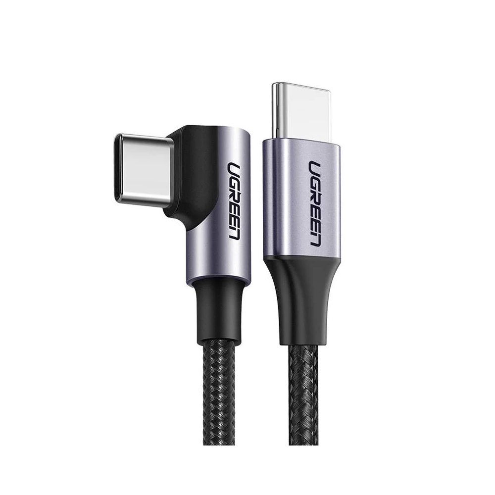 UGREEN US255 USB-C-USB-C kábel, 3m, 60W, ferde (fekete)