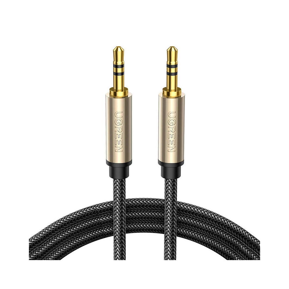 UGREEN AV125 3.5mm mini jack AUX kábel, aranyozott, 3m (szürke)