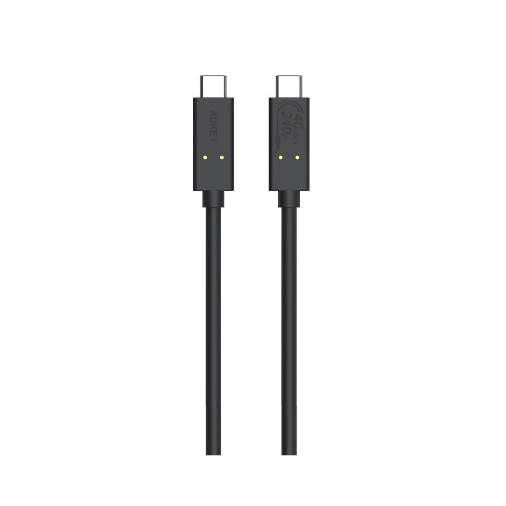 Aukey CB-TCC241 USB-C-USB-C kábel, 240W, 0,8m (fekete)
