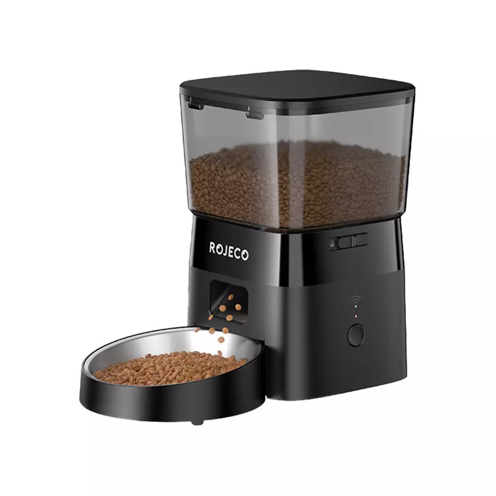 Rojeco 2L Automatic Pet Feeder WiFi Version (Black)