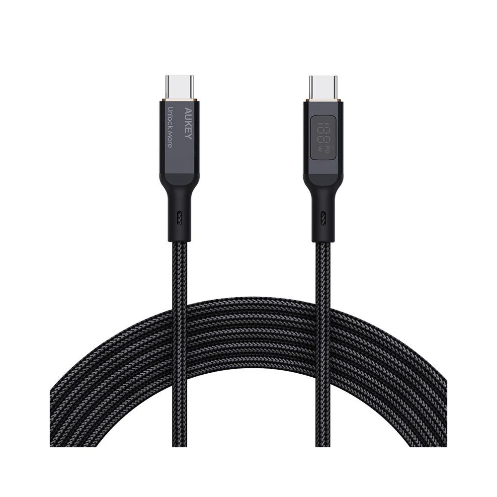 USB-C to USB-C Cable Aukey CB-MCC102, 100W, 1.8m (black)