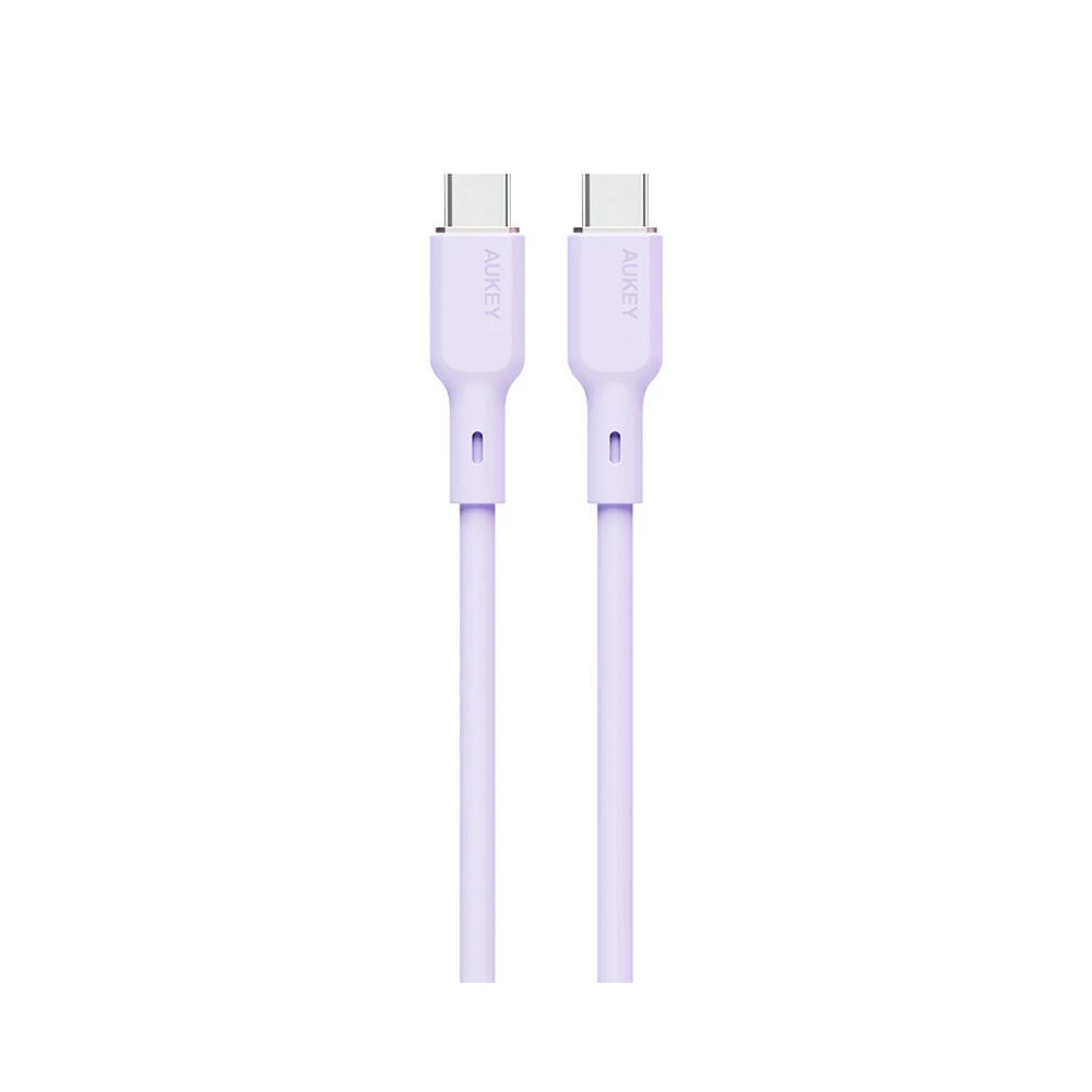 Aukey CB-SCC101 USB-C-USB-C kábel, 100W, 1m (levendula)