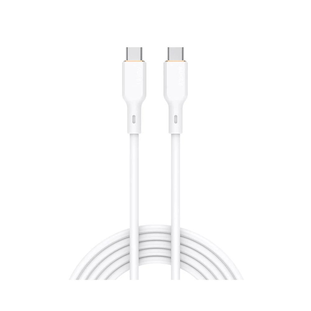 Aukey CB-SCC102 USB-C-USB-C kábel, 100W, 1,8m (fehér)