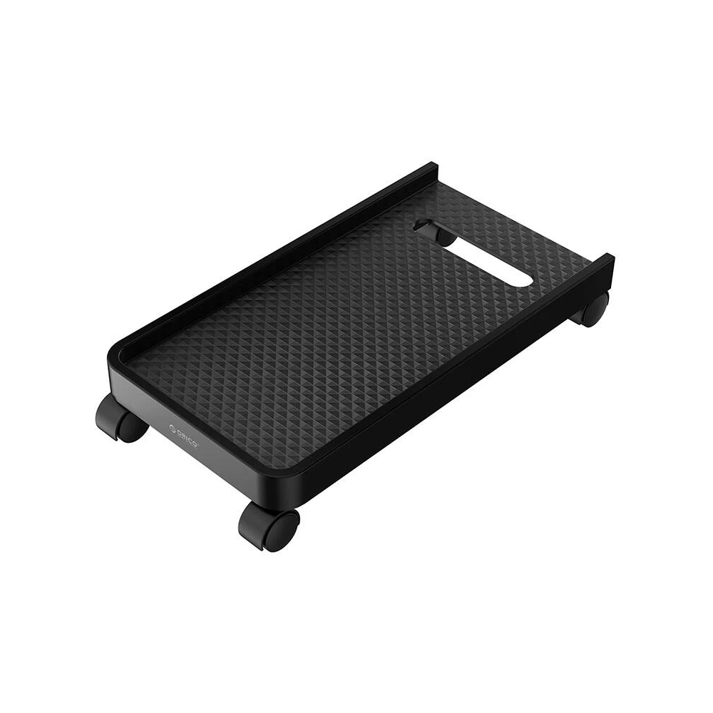 Desktop computer stand, on wheels (black) 15 kg